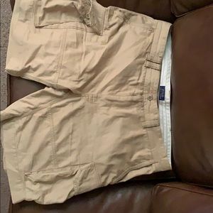 Khaki cargo shorts